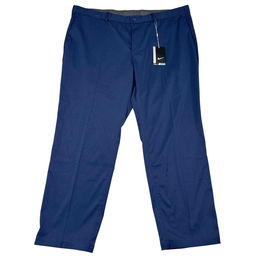 Nike Golf Pants Mens Size 42 x 32 Navy Blue Standard Fit Performance Stretch NEW